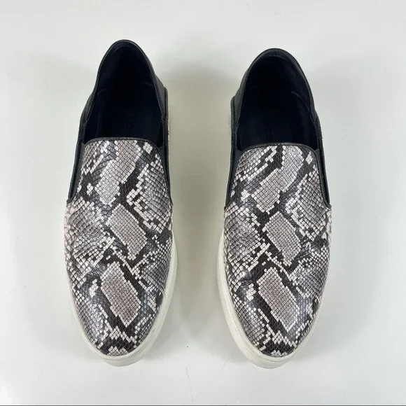 Vince Garvey Slip On Python Embossed Leather Pointed Toe Sneakers Slides Shoes 5 - Picture 7 of 13
